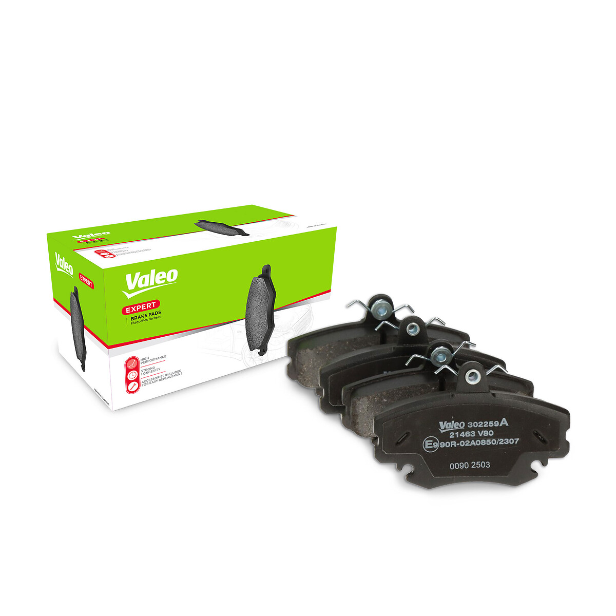 Jeu de 4 plaquettes de frein VALEO ref. 302259A